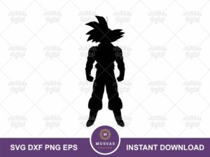 goku silhouette svg