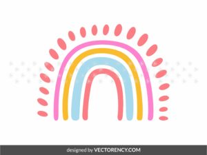 rainbow vintage retro svg