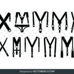 suspender svg, belt, x y h suspender clipart silhouette vector