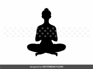 yoga namaste silhouette svg clipart vector