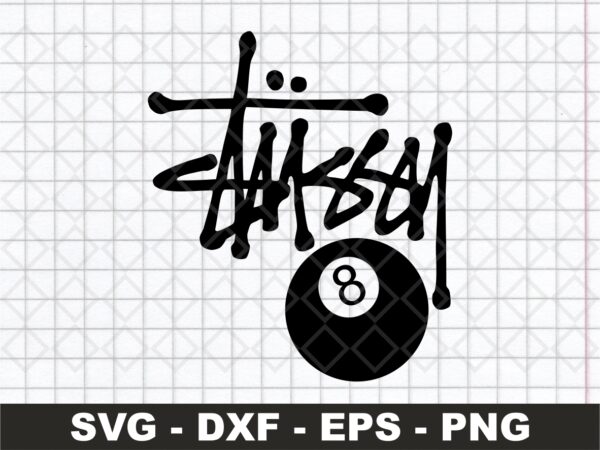 8 ball stussy svg