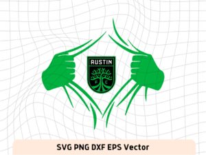 Austin FC Superman Rip PNG EPS SVG DXF