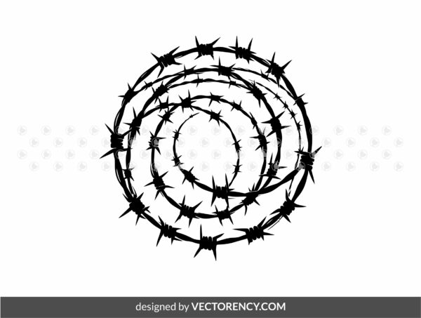 Barbed Wire Clipart SVG Vector