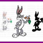 Bugs Bunny Looney Tunes Cut Files Layered