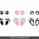 Bunny Feet SVG, Easter, Rabbits Foot Clipart