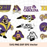 East Carolina University Athletics SVG, Vector NCAA Sports Football