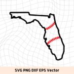 Florida Map Outline Baseball Clipart PNG