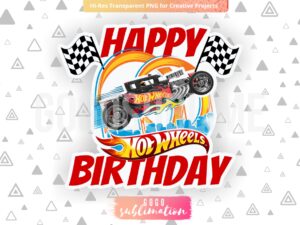 Hot Wheels Cake Topper PNG Printable