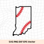 Indiana Outline Map SVG, Baseball Indiana Clipart