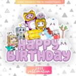 Lankybox Cake Topper Printable PNG