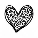 Leopard Heart SVG, Love Cheetah Clipart PNG