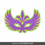 Mardi Gras Mask SVG, Clipart. Vector