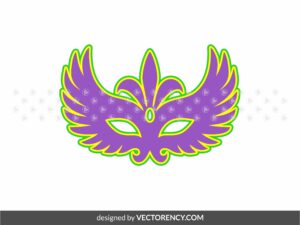 Mardi Gras Mask SVG, Clipart. Vector