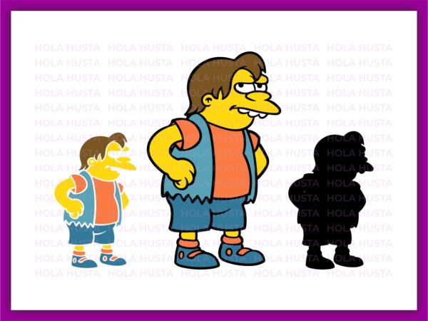 Nelson Muntz Clipart SVG Layered Cut Files