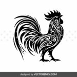 Rooster Vector, Rooster Silhouette SVG