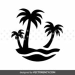 SVG illustration palm tree