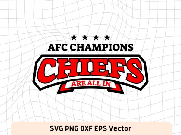 Super Bowl AFC Champions Chiefs SVG WHITE