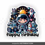 astronaut spaces cake topper png