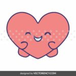 cute love heart svg, clipart, vector