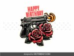 guns n roses cake topper png printable