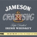 jameson whiskey t-shirt design vector svg