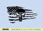 punisher skull flag svg file