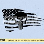 punisher skull flag svg file