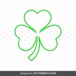 shamrock outline svg eps dxf