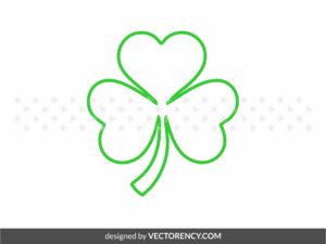 shamrock outline svg eps dxf