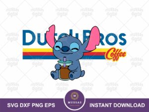 stitch dutch bros coffee svg