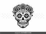 sugar skull calavera svg vector image