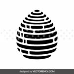 Beehive Clipart Black and White SVG