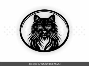 Cat DXF Files for Laser Wall Decor, SVG, PNG EPS