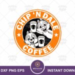 Chip and dale SVG Coffee PNG EPS Vector Image