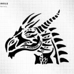 Dragon DXF Cut Files, CNC, SVG