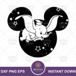 Dumbo SVG Disneyland Silhouette Vector EPS