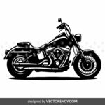 Harley Davidson motorcycle clipart svg vector