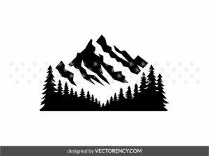 Mountain Nature Silhouette Clipart