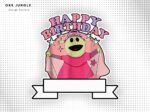 Nanalan Cake Topper with Name PNG Template