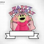 Nanalan Cake Topper with Name PNG Template