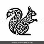 Squirrel Tattoo Vector