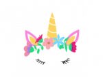 Unicorn Head Flower SVG