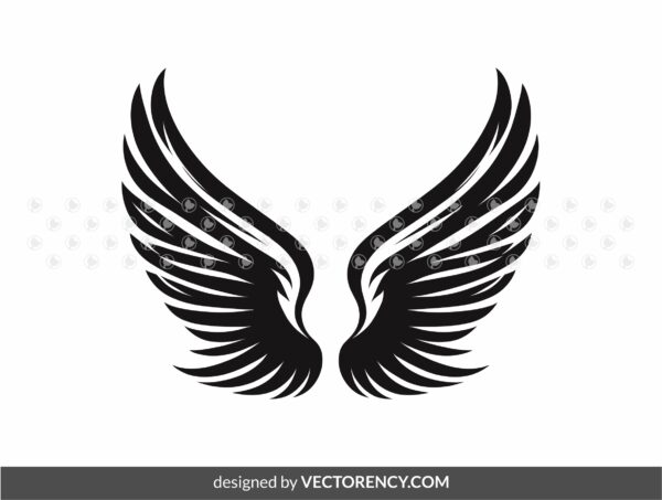 angel wings aesthetic svg eps