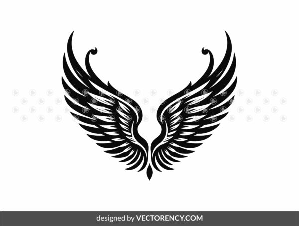 angle wings clipart