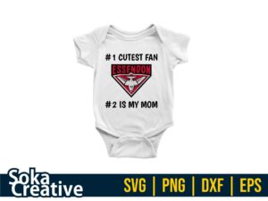 baby shirt design of Essendon Bombers fans svg png eps