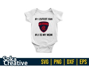 baby shirt design of Melbourne Demons fans svg png eps