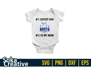 baby shirt design of North Melbourne Kangaroos fans svg png eps