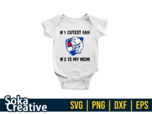 baby shirt design of Western Bulldogs fans svg png eps