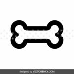 dog bone outline clipart