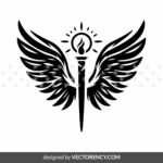 guardian angel wings black svg